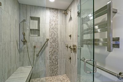 Glass Tile Shower Area