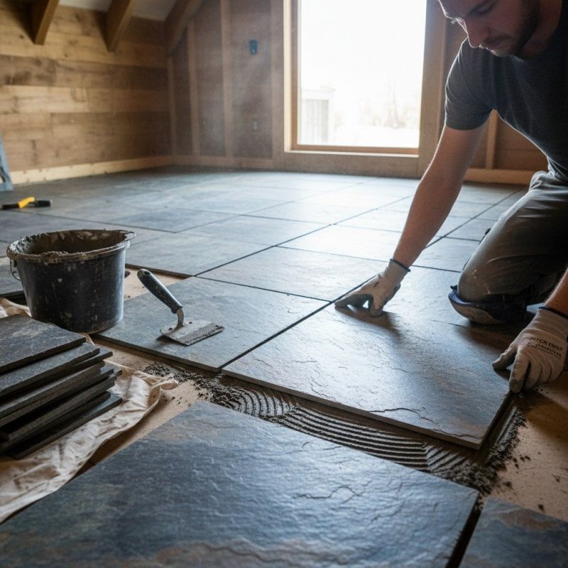 Stone Floor Installation in Overland Park, KS